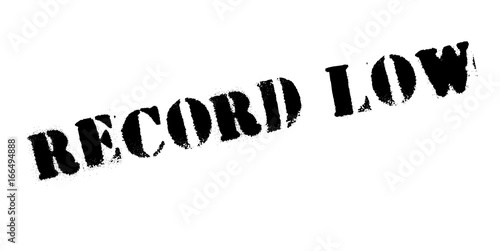 Record Low rubber stamp. Grunge design with dust scratches. Effects can be easily removed for a clean, crisp look. Color is easily changed.