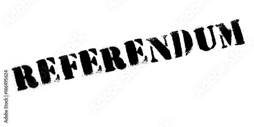 Referendum rubber stamp. Grunge design with dust scratches. Effects can be easily removed for a clean, crisp look. Color is easily changed.