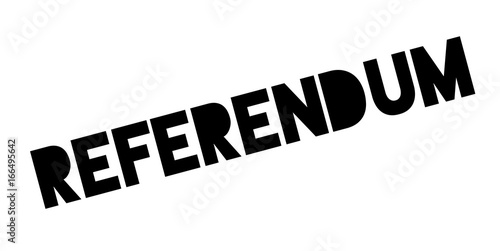 Referendum rubber stamp. Grunge design with dust scratches. Effects can be easily removed for a clean, crisp look. Color is easily changed.
