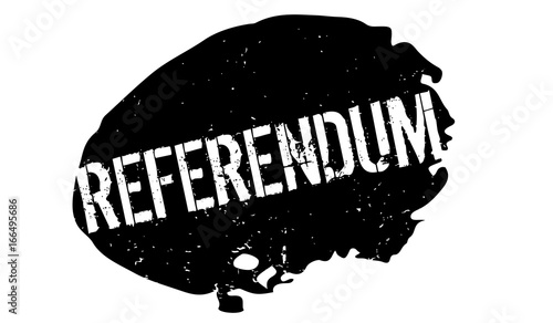 Referendum rubber stamp. Grunge design with dust scratches. Effects can be easily removed for a clean, crisp look. Color is easily changed.