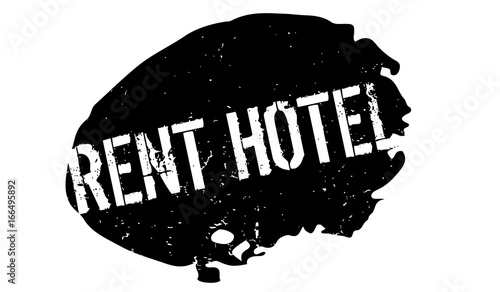 Rent Hotel rubber stamp. Grunge design with dust scratches. Effects can be easily removed for a clean, crisp look. Color is easily changed.