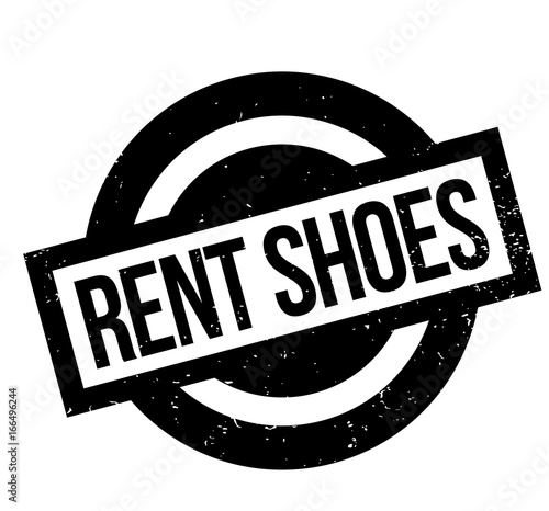 Rent Shoes rubber stamp. Grunge design with dust scratches. Effects can be easily removed for a clean, crisp look. Color is easily changed.