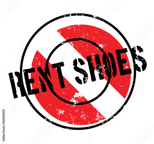 Rent Shoes rubber stamp. Grunge design with dust scratches. Effects can be easily removed for a clean, crisp look. Color is easily changed.