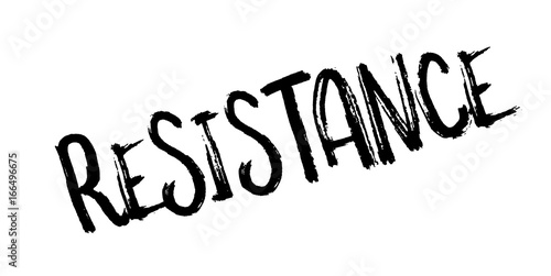 Resistance rubber stamp. Grunge design with dust scratches. Effects can be easily removed for a clean, crisp look. Color is easily changed.