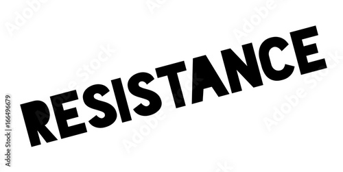 Resistance rubber stamp. Grunge design with dust scratches. Effects can be easily removed for a clean, crisp look. Color is easily changed.