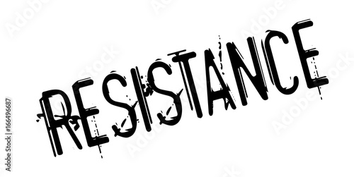 Resistance rubber stamp. Grunge design with dust scratches. Effects can be easily removed for a clean, crisp look. Color is easily changed.