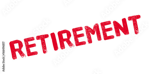 Retirement rubber stamp. Grunge design with dust scratches. Effects can be easily removed for a clean, crisp look. Color is easily changed.