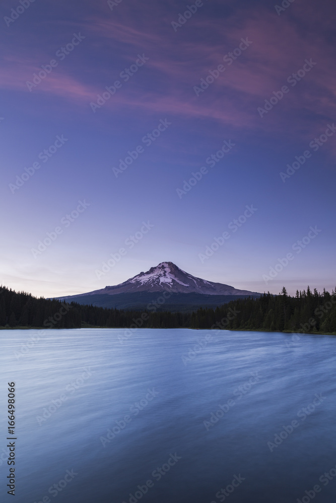 Mount Hood and Trillium Lake at blue hour Mount Hood and Trillium Lake at blue hour
