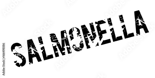 Salmonella rubber stamp. Grunge design with dust scratches. Effects can be easily removed for a clean, crisp look. Color is easily changed.