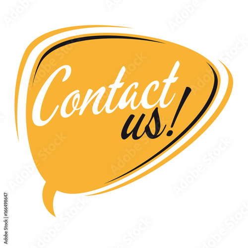 contact us retro speech bubble