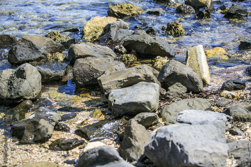 Rounded Stones on the beach