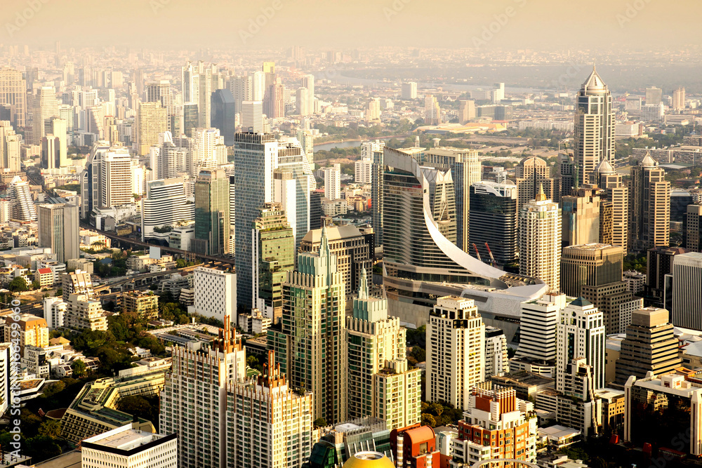 Bangkok city skyline,  Thailand.