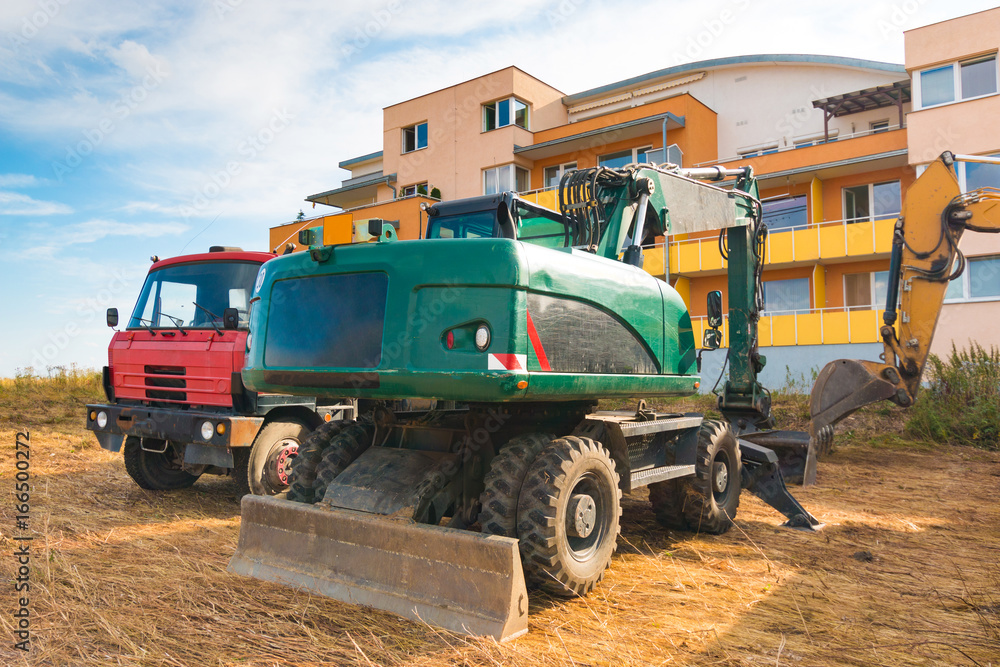 Construction Machinery on the territory of construction