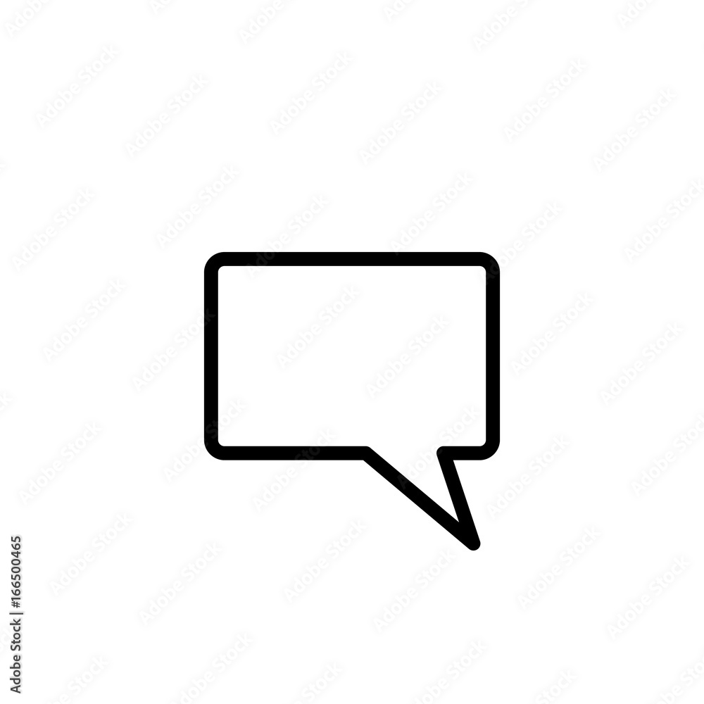 thin line chat, speech, comment, chatting icon on white background