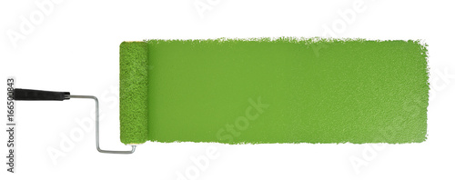 Paint Roller With Logn Green Stroke