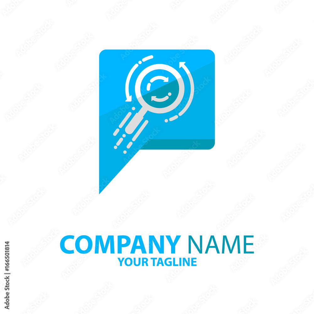 Search Chat Loading Blue Logo concept Search Chat Loading Blue Logo concept