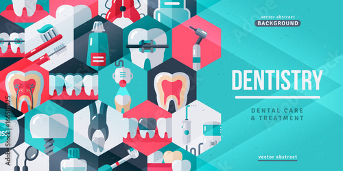 Dentistry tooth care creative banner