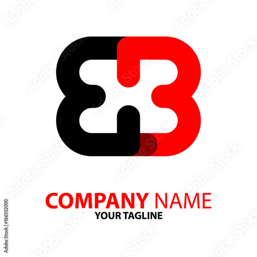bb butterfly red black logo concept