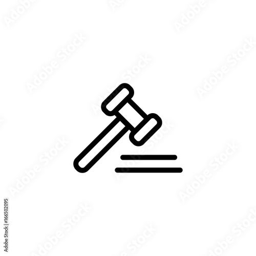 hammer judje line icon