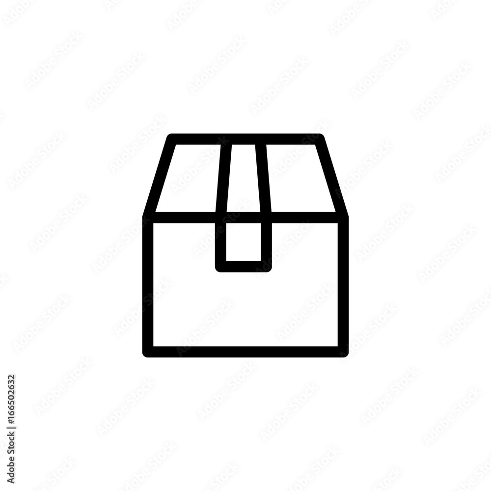 Obraz premium package, empty box, deliver, line black icon
