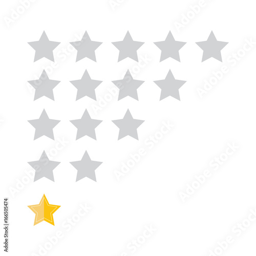 Fototapeta Naklejka Na Ścianę i Meble -  Rating golden stars. Feedback, reputation and quality concept. Hand pointing, finger pointing to five star rating. Customer review concept. Vector