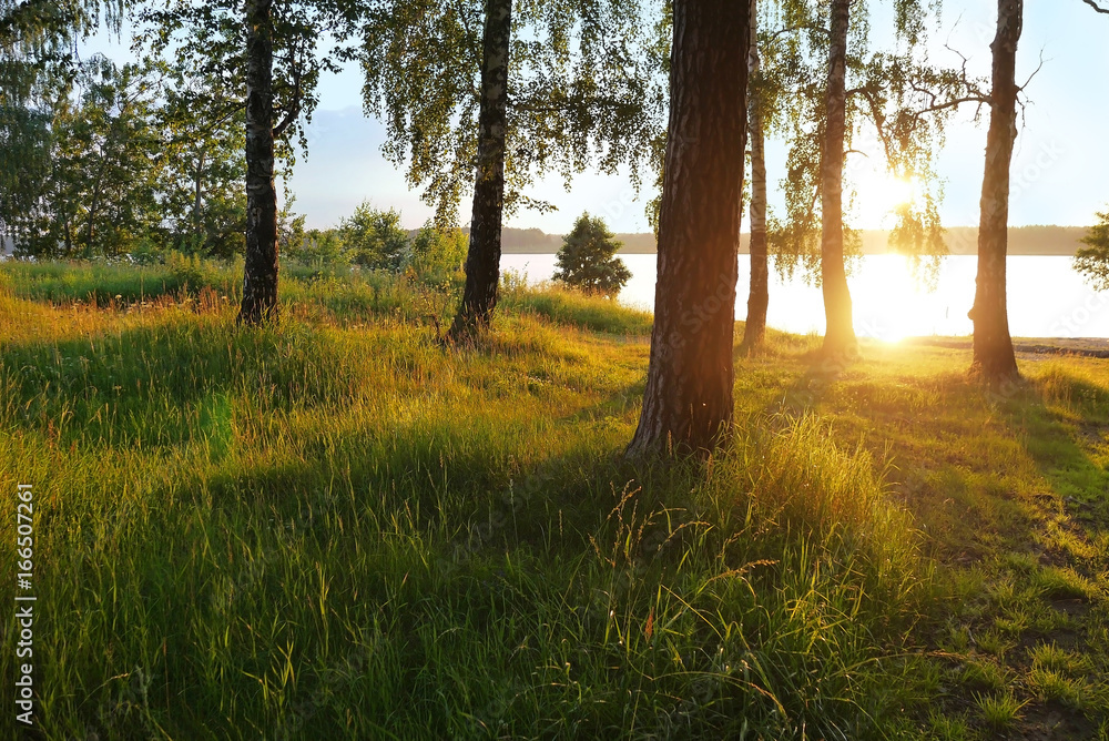 Enchanting play of sun on the lake. Lake Baltym, Sverdlovsk oblast, Russia. Enchanting play of sun on the lake. Lake Baltym, Sverdlovsk oblast, Russia.