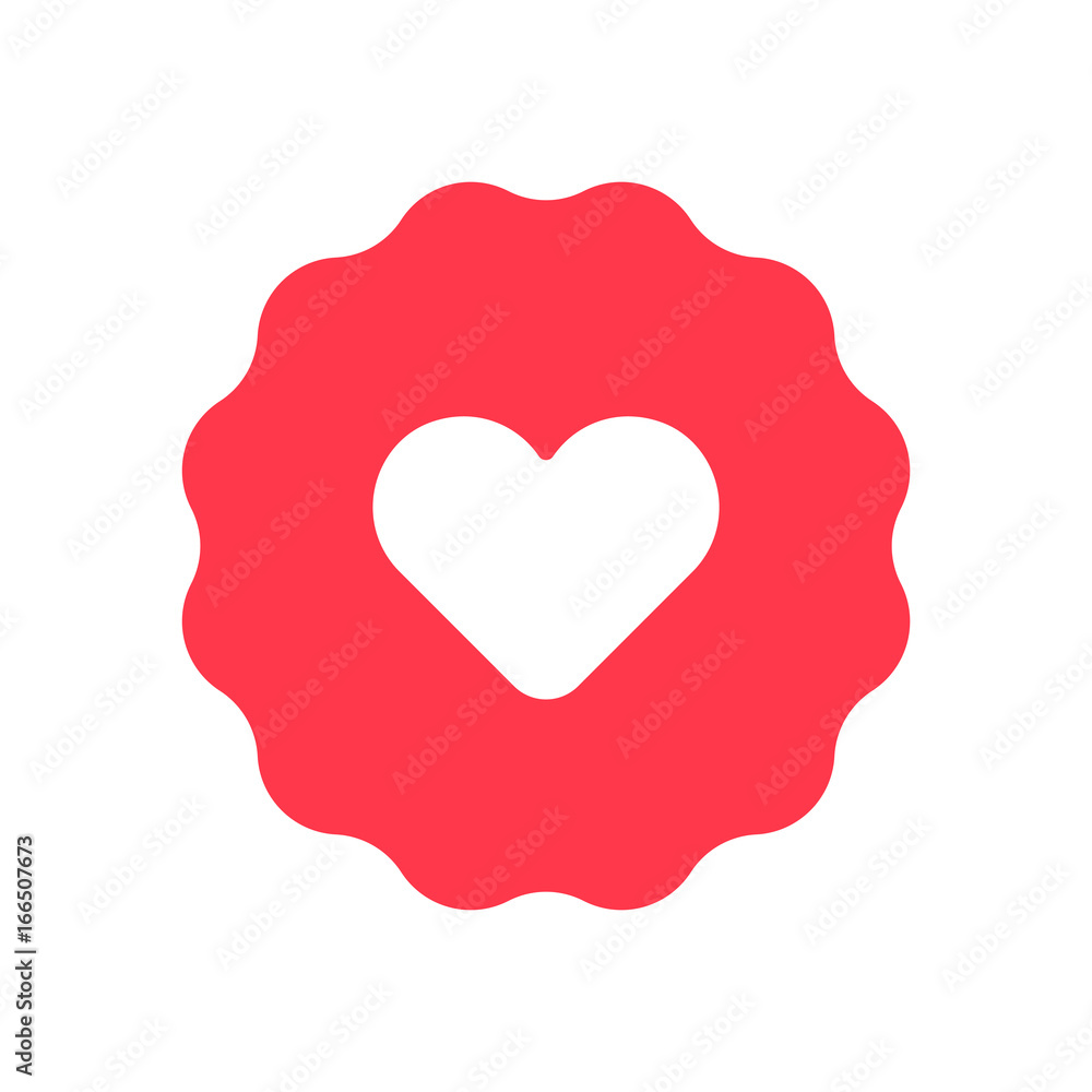 Heart icon. Flat symbol