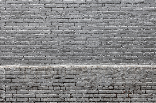 Silver Painted Brick Wall photo
