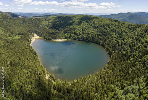 Quadro em tela Aerial view of Saint Anne Lake in Romania