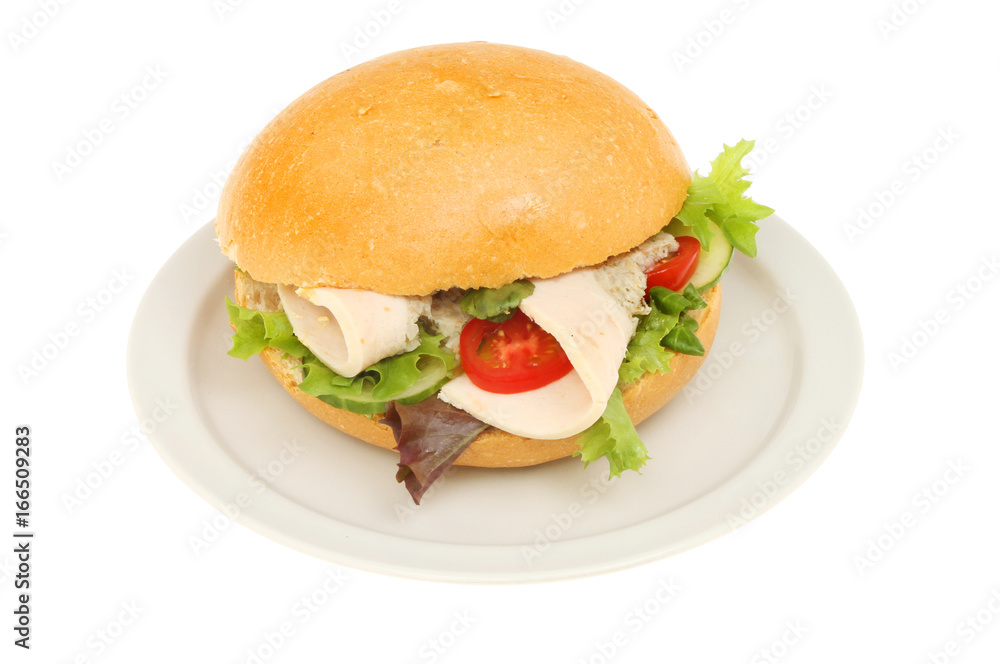 Chicken and salad roll Chicken and salad roll