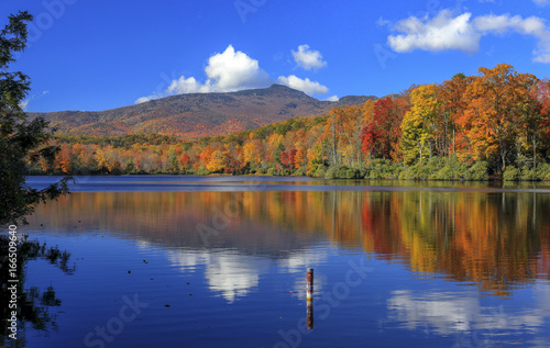 Autumn colors at Price Lake, located along the Blue Ridge Parkway in North Carolina