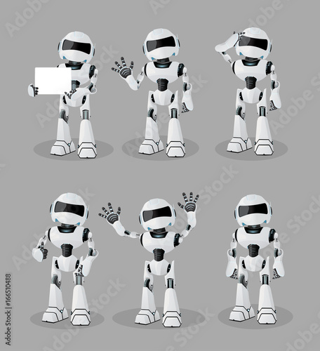 Vector robots, Robots set, realistic robots in vector