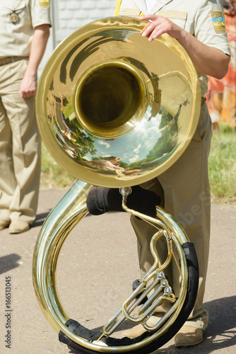 Canvas Print Wind instruments of the military orchestra