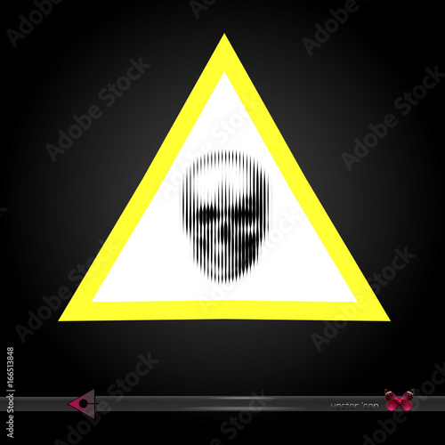 Vector. The sign of danger. Yellow triangle