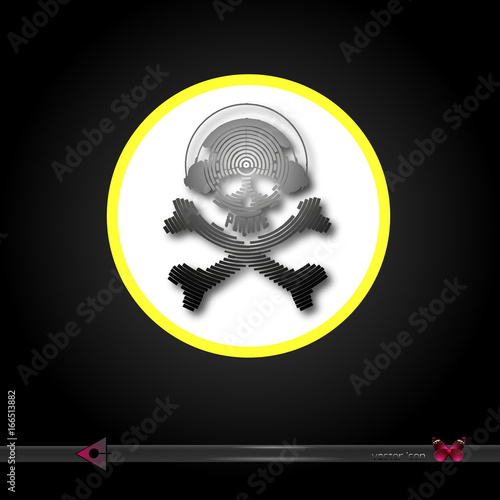 Vector. The sign of danger. Yellow circle