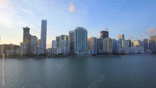 Wallpaper Mural Beautiful Aerial View of Miami from the water during sunset Torontodigital.ca