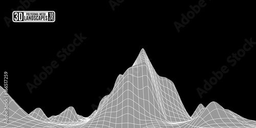 Abstract frame vectorial landscape cyberspace for presentations