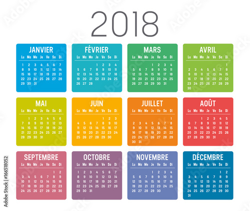 Calendrier Agenda 2018