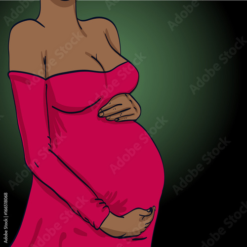 afro american woman pregnancy