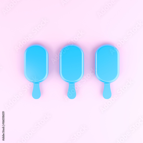 Pastel ice cream pop art and minimalism. © yodiyim