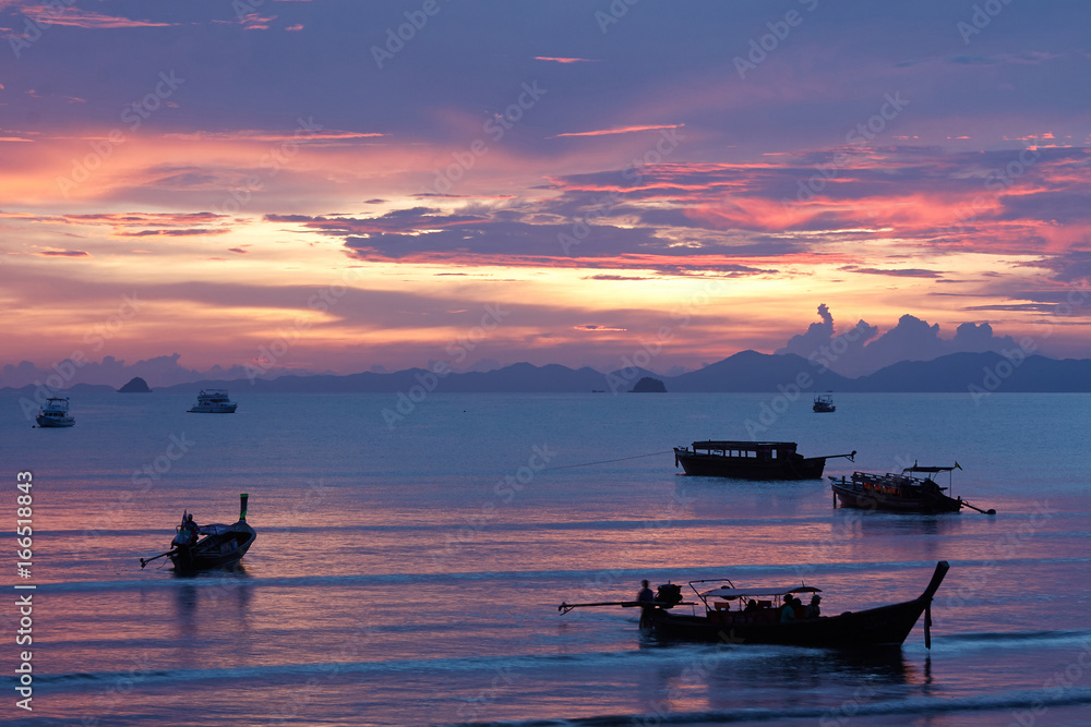 Beautiful sunrise on the thailand beach Beautiful sunrise on the thailand beach