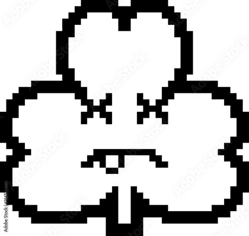 Dead 8-Bit Cartoon Shamrock