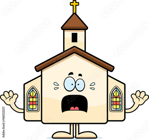 Scared Cartoon Church