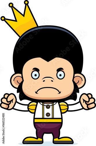 Cartoon Angry Prince Chimpanzee