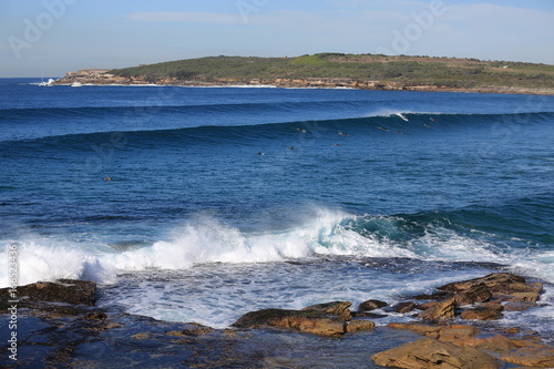 Waves breaking at Maroubra Beach in Sydney Australia