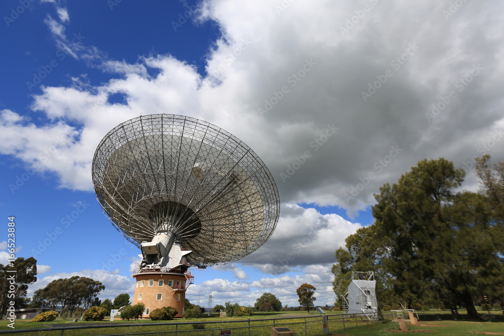 Radio telescope at Parkes in central New South Wales Australia