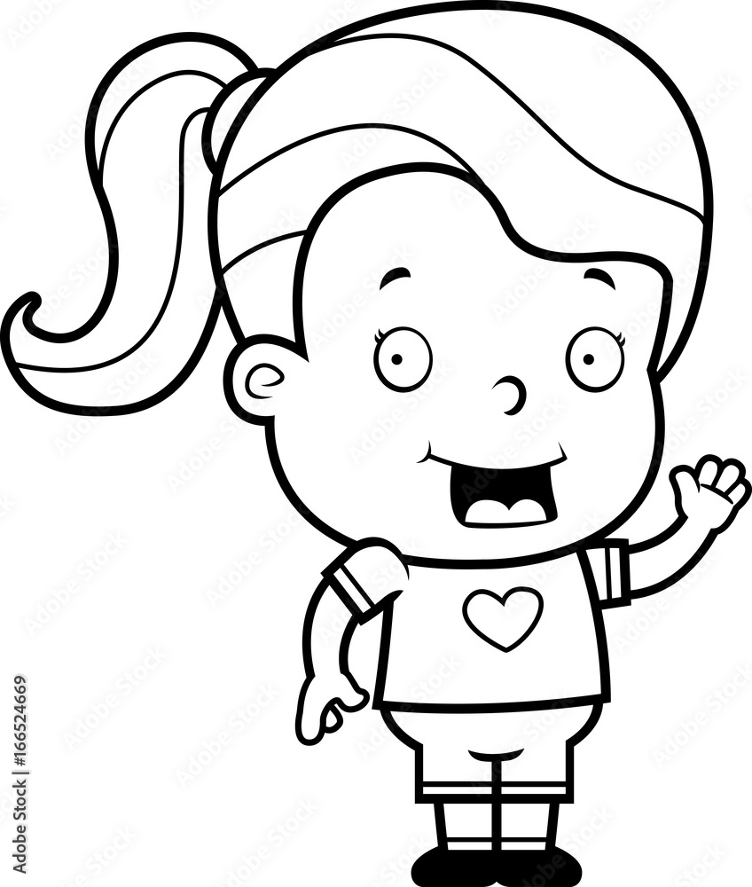 Girl Waving Girl Waving