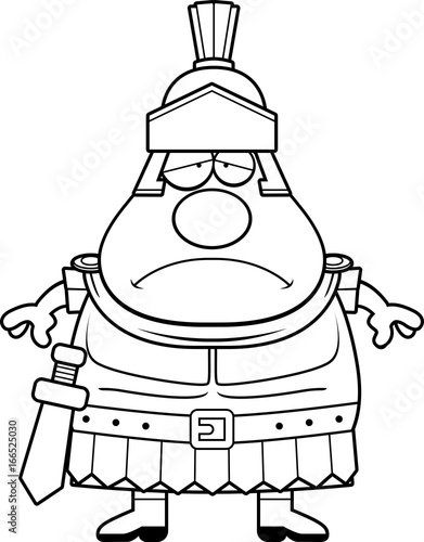 Sad Cartoon Roman Centurion