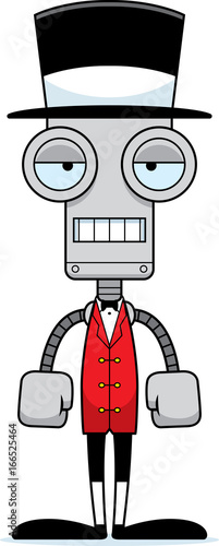 Cartoon Bored Ringmaster Robot