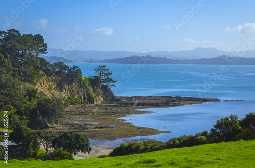 Cliff Rocky Headlands at Scandrett Beach Auckland New Zealand; Regional Park